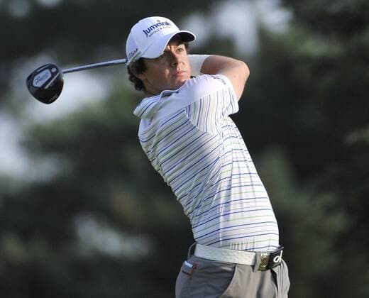 Rory McIlroy of Northern Ireland hits his tee shot on the 10th hole during the second round of the 93rd PGA Golf Herren Championship at the Atlanta Athletic Club on August 12, 2011 in Johns Creek, Georgia.  BKX2011081226
