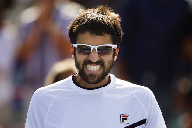 Aug. 12, 2011 - Montreal, QC, Canada - MONTREAL, QUE.: AUGUST 12, 2011-- Janko Tipsarevic of Serbia reacts during their quarterfinals match at the Rogers Cup tennis tournament in Montreal on Friday, August 12, 2011. Canadian News - Aug. 12, 2011 - ZUMAw51
