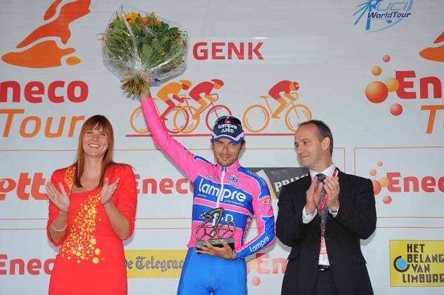 Eneco Tour 2011, 5. Etappe: Genk - Genk; Etappensieger Matteo Bono (ITA Lampre Isd), Genk Cycling : Eneco Tour 2011 Stage 5 