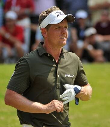 Luke Donald walks up the 17th hole during the third round at the 93rd PGA Golf Herren Championship at the Atlanta Athletic Club on August 13, 2011 in Johns Creek, Georgia.  BKX2011081330