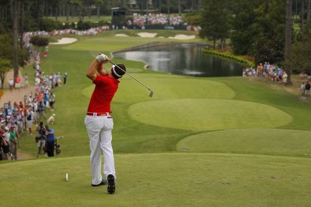 August 14, 2011: Keegan Bradley tees off on the 15th in the final round of the 93rd PGA Golf Herren Championship at Atlanta Athletic Club in Johns Creek, Georgia. PGA Golf Herren AUG 14 PGA Golf Herren Championship - Final Round Icon4881108142624 EDITORIAL USE ONLY