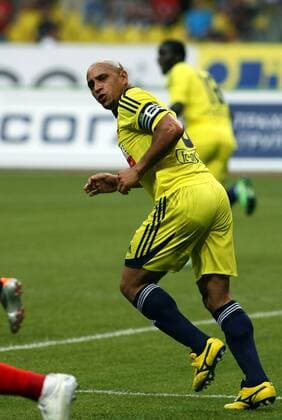 Russian Federation. Moscow. 14 aug. 2011. Olympic stadium LUZHNIKI . Russian football championship-2011. FC SPARTAK Moscow - FC ANZHI Makhachkala. 3.Roberto Carlos da Silva (FC ANZHI) 