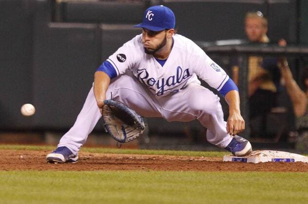 August 16, 2011: Eric Hosmer 35 of Kansas City in action during the MLB Baseball Herren USA game between the New York Yankees and the Kansas City Royals at Kauffman Stadium in Kansas City MO MLB Baseball Herren USA 2011: Yankees vs Royals AUG 16 - ZUMAc04