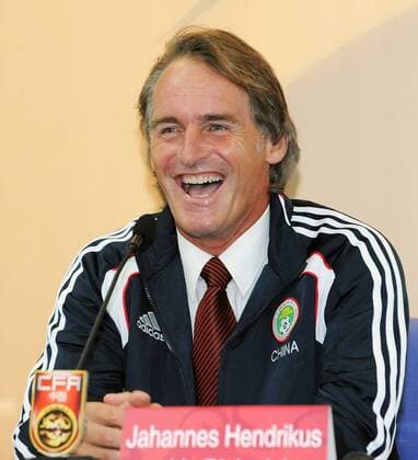 Jan Olde Riekerink, new head coach of China U18 Football Team, looks on during a press conference after signing for Chinese Football Association on August 17, 2011 in Beijing, China.  CFP166901 