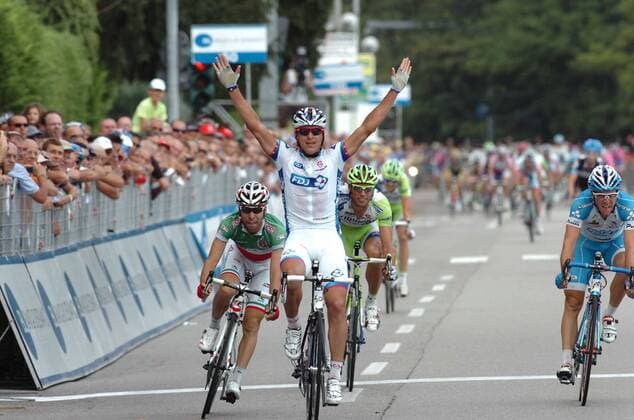 2011, Coppa Bernocchi, La Francaise des Jeux 2011, Sieger Yauheni Hutarovich, Legnano  o0 Siegerehrung