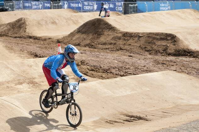 19.08.2011 Aneta Hladikova (cze) Ranked 11 Approaches the last turn During the Womens Practice session at the 2011 UCI BMX Supercross World Cup, Part of the London Olympic Test Events. Olympic Park, London, England xDanxJocelynx  ActionPlus11201919 Content restricted for UK based newspaper