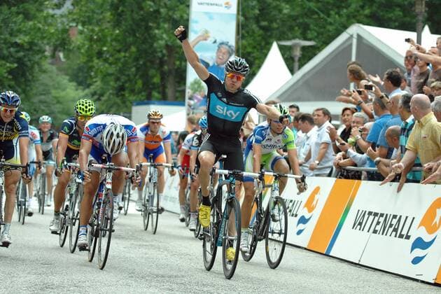 Edvald BOASSON HAGEN ( mi. NOR SKY Pro Cycling Team ) gewinnt die 16. Vattenfall Cyclassics in Hamburg - Event: Vattenfall Cyclassics Hamburg 2011 216.5 km - Location: Hamburg - Deutschland - Germany - Europa - Datum: 21.08.2011 - Contact