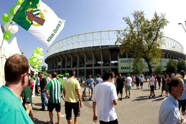 FUSSBALL - BL, WIEN,AUSTRIA,21.AUG.11 - FUSSBALL - tipp3 Bundesliga powered by T-Mobile, Wiener Derby, SK Rapid Wien. Bild zeigt das Ernst Happel Stadion. Keywords: Wien Energie. 
