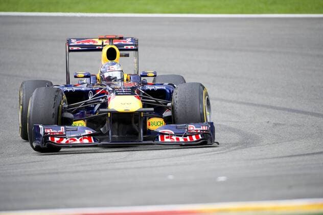 Sebastian VETTEL (GER), Red Bull Racing, Aktion, Rennen am 28.08.2011 Formel 1, Grosser Preis von Belgien in Spa Francorchamps vom 25.08. - 28.08. 2011, Saison2011,