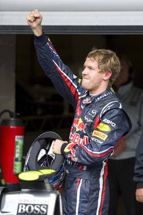 Sebastian VETTEL (GER), Red Bull Racing, Sieger, Grosser Preis von Belgien in Spa Francorchamps vom 25.08. - 28.08. 2011, Saison2011, o0 Jubel Freude Sieg