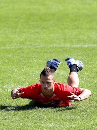 FUSSBALL- EURO 2012 Quali, Training BAD TATZMANNSDORF,AUSTRIA,29.AUG.11 FUSSBALL UEFA Europameisterschaft 2012, Qualifikation, ÖFB Training Nationalteam AUT. Bild zeigt Marko Arnautovic (AUT). 