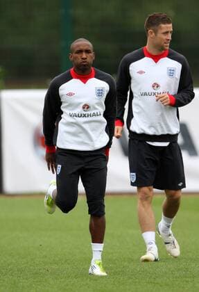 Englands Jermain Defoe during training Training Training - England 30th August, 2011 EDITORIAL USE ONLY. No use with unauthorised audio, video, data, fixture lists, club league logos or live services. Online in-match use limited to 120 images, no video emulation. No use in betting, games or single club league player publications.