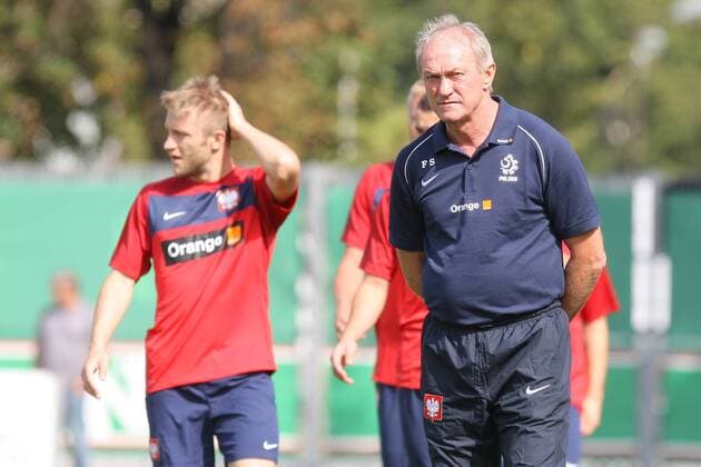 Warschau Training Nationalteam Polen Nationaltrainer Franciszek SMUDA  20110830CSMT8006