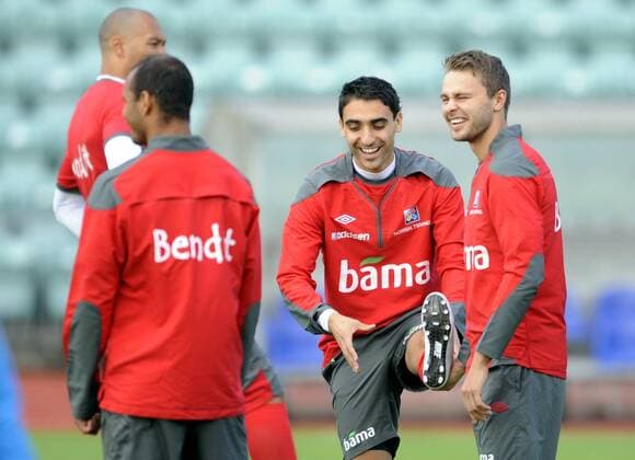 Training Nationalteam Norwegen in Baerum Mohammed Abdellaoue und Vadim Demidov 