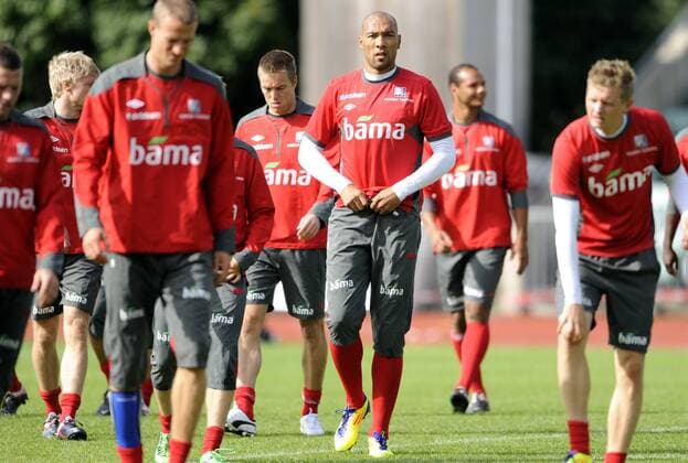 Training Nationalteam Norwegen in Baerum John Carew 
