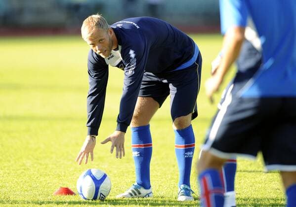 Training Nationalteam Island Nadderud Stadion 30.08.2011 Eidur Gudjohnsen 
