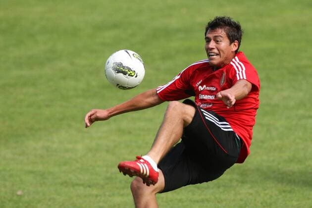 WARSZAWA 30.08.2011 --- MEXICO FOOTBALL NATIONAL TEAM TRAINING HECTOR MORENO  110830PYK028