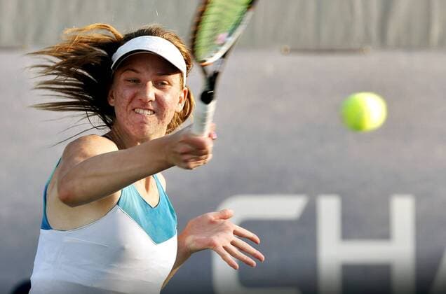 TENNIS - WTA, US Open 2011 NEW YORK CITY, NEW YORK, USA, 30.AUG.11 - TENNIS - WTA Tennis Damen Tour, US Open 2011, Grand Slam, Flushing Meadows. Bild zeigt Mona Barthel (GER). 
