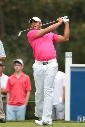 04 SEP 2011: Jhonattan Vegas of Maturin, Venezuela during the Third Round of the Deutsche Bank Championship at TPC Boston, Norton, Massachusetts on September 4, 2011. PGA Golf Herren SEP 04 Deutsche Bank Championship - Third Round Icon482110904071 EDITORIAL USE ONLY