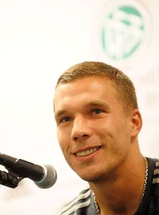 05.09.2011 GDANSK LUKAS PODOLSKI Press conference before the game the football team of Germany and Polish. Friendly Match, soccer  20110905nb024