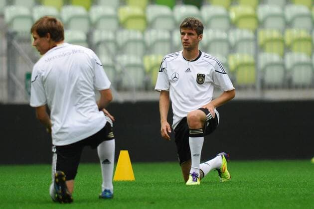 05.09.2011 GDANSK FOOTBALL TRAINING BEFORE INTERNATIONAL FRIENDLY GAME POLAND - GERMANY N Z Thomas Müller  20110905_PF_PM121
