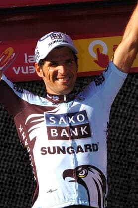 Vuelta a Espana 2011, 16. Etappe: Villa Romana La Olmeda - Haro; Etappensieger Juan Jose Haedo (ARG Saxo Bank Sungard)  o0 Siegerehrung