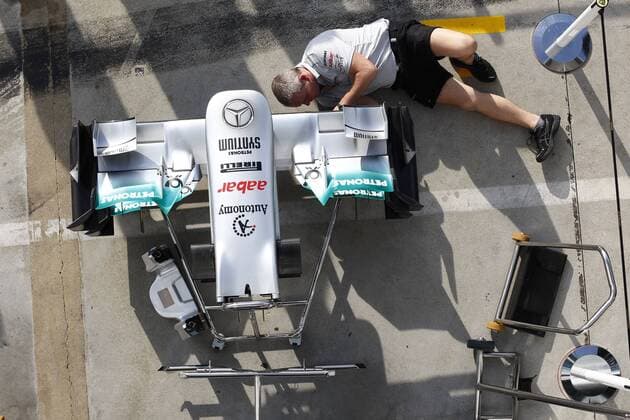 Motorsports: FIA Formula One World Championship 2011, Grand Prix of Italy, technical detail, front wing, Mercedes GP Petronas F1 Team xHOCHxZWEIx