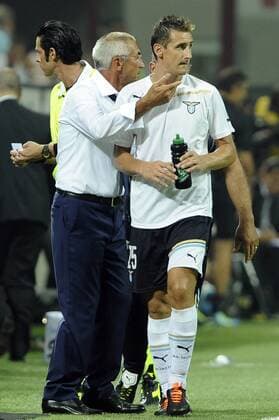 Trainer Edoardo Reja - Miroslav Klose 9 9 2011 Stadio Giuseppe Meazza Serie A 2011 2012 Football, AC Mailand vs Lazio Rom - marcoxrosi
