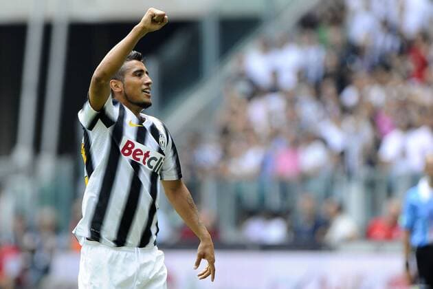 Gc Torino 11 09 2011 - campionato di calcio serie A Juventus Turin - FC Parma esultanza gol Arturo Vidal 