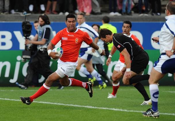 Rugby Union - Rugby World Cup 2011 -Tonga v Canada Siale Piutau - Tonga goes over to score their try. 