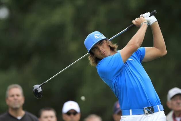 16 September 2011: PGA Golf Herren Pro, Rickie Fowler tees off during the second round of the 2011 BMW Championship at Cog Hill Golf Club in Lemont, Illinois. PGA Golf Herren Golf: Sep 16 BMW Second Round Icon5181109160122 EDITORIAL USE ONLY