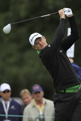 16 September 2011: English PGA Golf Herren Pro, Justin Rose, tied for lead with Mark Wilson at -11, tees off during the second round of the 2011 BMW Championship at Cog Hill Golf Club in Lemont, Illinois. PGA Golf Herren Golf: Sep 16 BMW Second Round Icon5181109160402 EDITORIAL USE ONLY