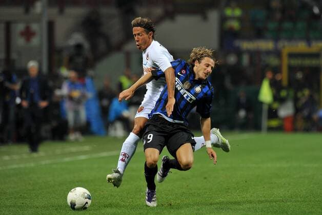 Diego FORLAN Inter, Rodrigo TADDEI Roma - Stadio Giuseppe Meazza Serie A 2011 2012 Inter Mailand vs AS Rom allexsabba