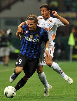 Diego FORLAN Inter, Rodrigo TADDEI Roma - Stadio Giuseppe Meazza Serie A 2011 2012 Inter Mailand vs AS Rom allexsabba