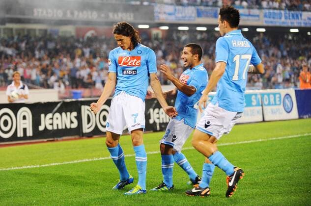 Cavani Edinson ( Napoli ), Napoli, SSC Napoli - AC Milan, Serie A TIM 2011 12
