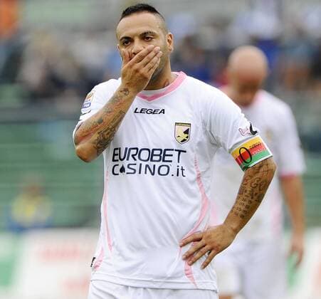 Bergamo, 18.09.2011 - Serie A 2011 2012 - Atalanta Bergamo vs US Palermo -- Fabrizio Miccoli 