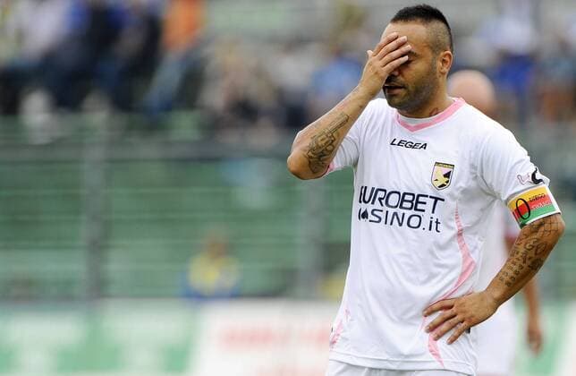 Bergamo, 18.09.2011 - Serie A 2011 2012 - Atalanta Bergamo vs US Palermo -- Fabrizio Miccoli 