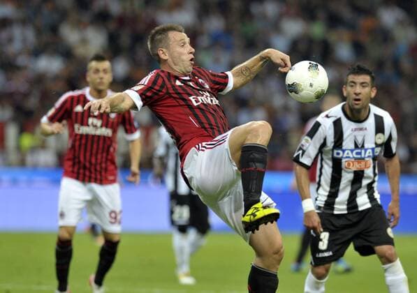 AC Mailand - Udinese Calcio, Antonio Cassano xHOCHxZWEIxxItalyxPhotoxPressx 