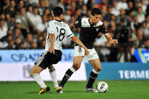 Marco PAROLO Cesena, HERNANES Lazio, AC Cesena - Lazio Rom --- andreaxstaccioli