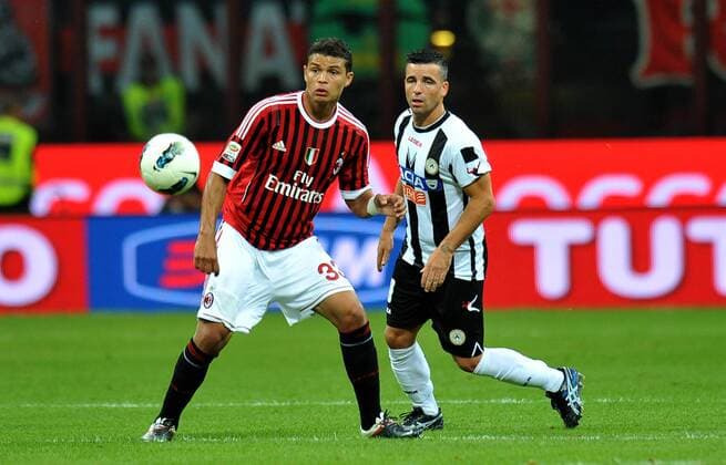 THIAGO SILVA (Milan), Antonio DI NATALE (Udinese), AC Mailand - Udinese Calcio allexsabba