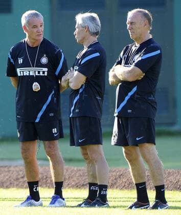 Appiano Gentile (Como) 22 09 2011 - Training Inter Mailand: Claudio Ranieri-Giuseppe Baresi-Paolo Benetti 