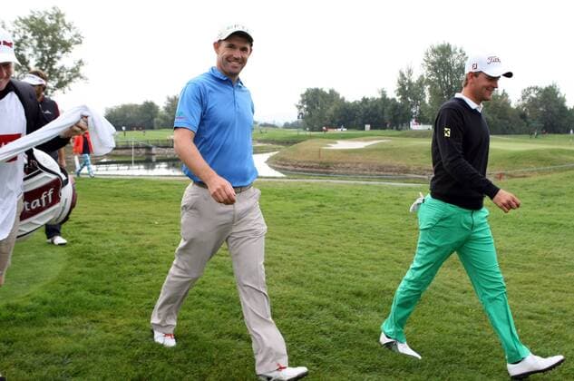 GOLF - Austrian Golf Open 2011 ATZENBRUGG,AUSTRIA,23.SEP.11 - DIVERS, GOLF - European Tour, Austrian GolfOpen, GC Diamond Country Club Atzenbrugg. Bild zeigt Padraig Harrington (IRL) und Bernd Wiesberger (AUT). 