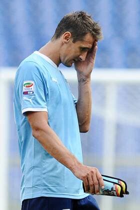 Miroslav Klose (Lazio) Roma, 25 9 2011 Stadio Olimpico Football Calcio 2011 2012 Lazio vs Palermo Campionato di calcio Serie A AntoniettaxBaldassarre