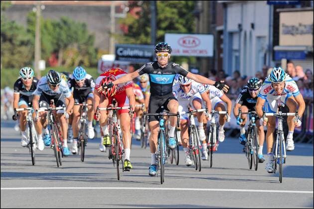 CHRISTOFER SUTTON TEAM SKY WINNER OF THE SECOND STAGE IN POPERINGE Tour de Wallonie picarde - Franco-belge 2011 PHOTONEWS PANORAMIC 