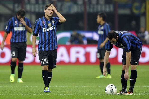 Milan 01 10 2011 - serie A Inter Mailand - SSC Neapel: delusione Inter 