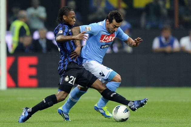 Milan 01 10 2011 - serie A Inter Mailand - SSC Neapel: Ezequiel Lavezzi-Joel Chukwuma Obi 