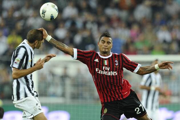 Serie A, Juventus Turin - AC Mailand, Kevin-Prince Boateng, Giorgio Chiellini 