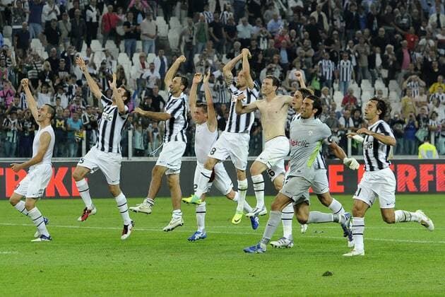 Serie A, Juventus Turin - AC Mailand, Schlussjubel Juventus 