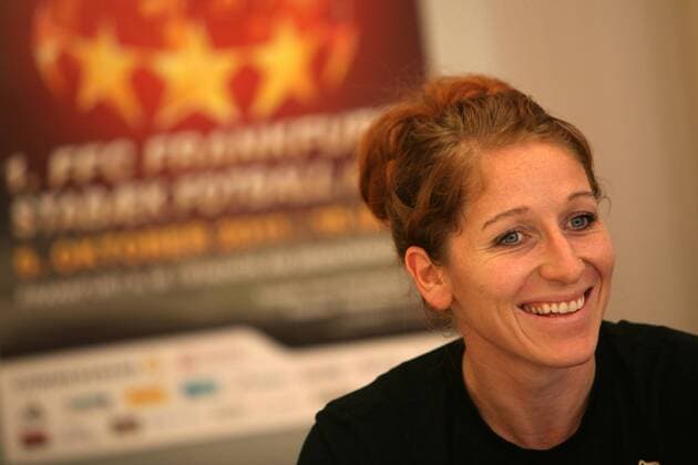 04.10.2011, Frauenfußball, Pressekonferenz des 1. FFC Frankfurt zum Rückspiel der UEFA Women s Champions League gegen Stabaek Fotball (Norwegen). Spielerin Lise Klaveness (Stabaek Fotball).