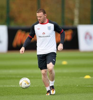 Englands Wayne Rooney during training Training Training - England 4th October, 2011 EDITORIAL USE ONLY. No use with unauthorised audio, video, data, fixture lists, club league logos or live services. Online in-match use limited to 120 images, no video emulation. No use in betting, games or single club league player publications.